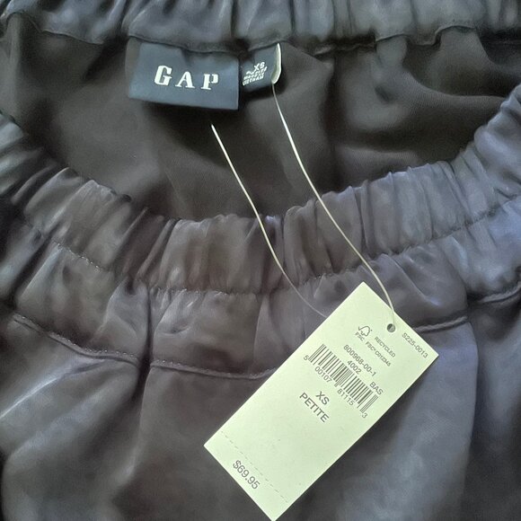Gap satin midi skirt, navy blue, size PXS, NWT - Picture 10 of 10
